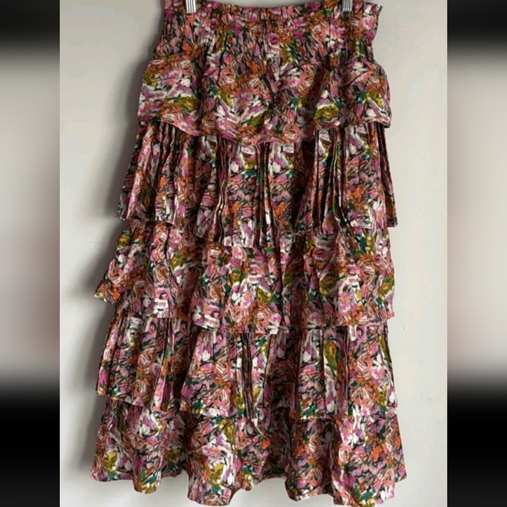 Taylor Tillman Floral Ruffle Skirt - Multicolor S -L
